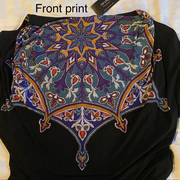 Nicole Miller Black Open Shoulder Stretch Dress - Picture 5 of 14